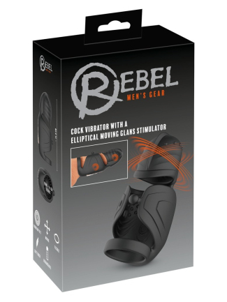Vibromasseur pénien avec stimulateur de gland elliptique