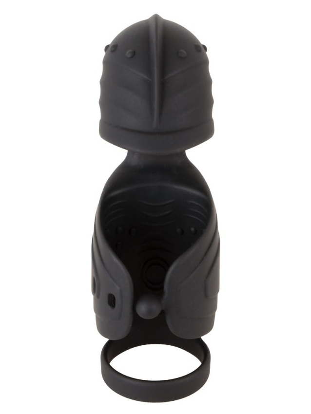 Vibromasseur pénien avec stimulateur de gland elliptique - vue 3