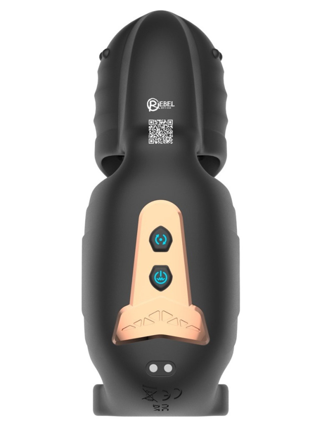 Vibromasseur pénien avec stimulateur de gland elliptique - vue 4