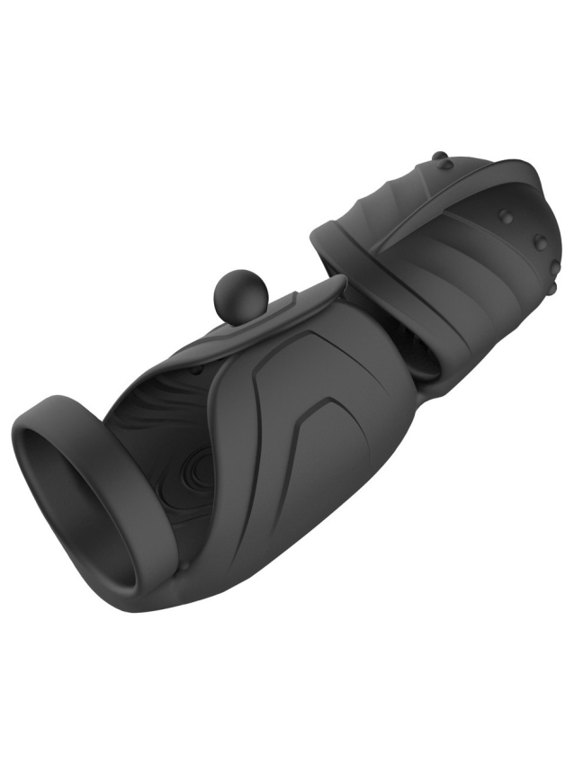 Vibromasseur pénien avec stimulateur de gland elliptique - vue 7