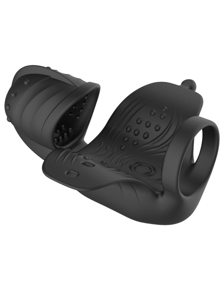 Vibromasseur pénien avec stimulateur de gland elliptique - vue 9