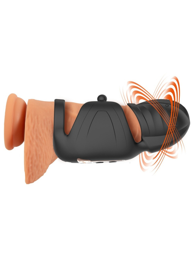 Vibromasseur pénien avec stimulateur de gland elliptique - vue 16