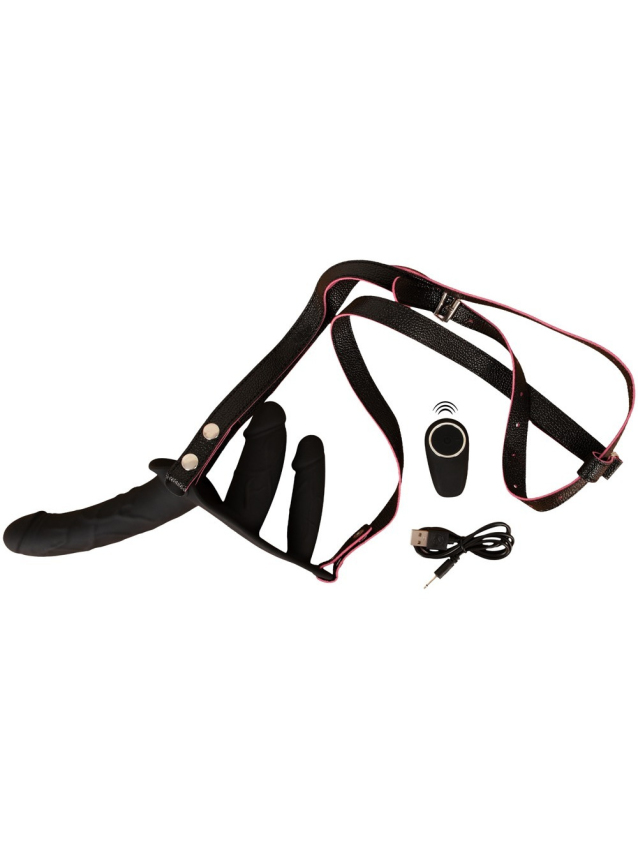 Vibromasseur double pénétration avec...