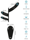 Vibromasseur double pénétration avec télécommande et harnais ajustable