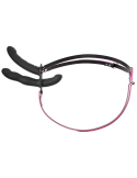 Vibromasseur double strap-on avec télécommande et 3 moteurs puissants