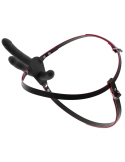 Vibromasseur double strap-on avec télécommande et 3 moteurs puissants