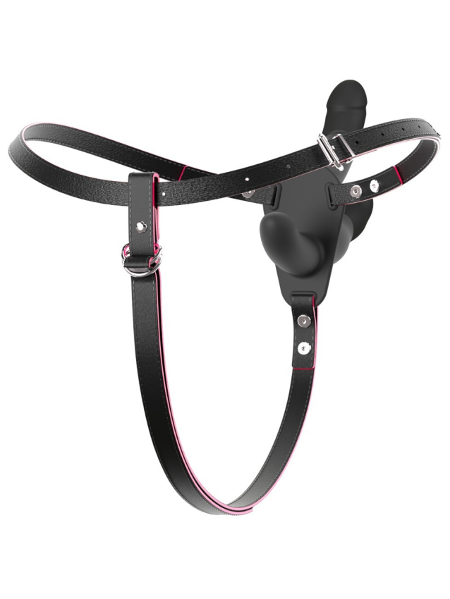 Vibromasseur double strap-on avec...