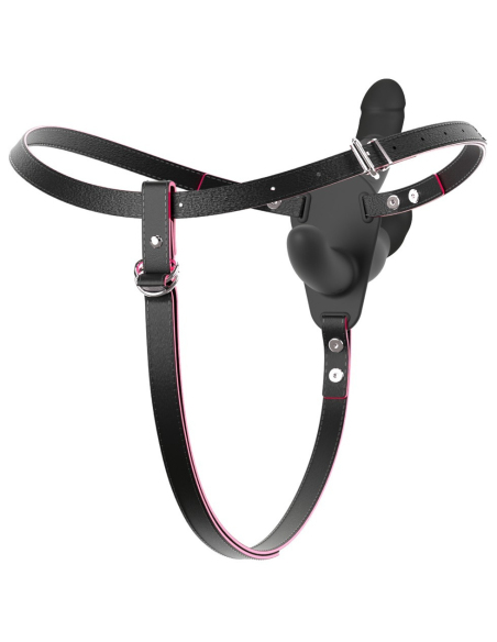 Vibromasseur double strap-on avec télécommande et 3 moteurs puissants