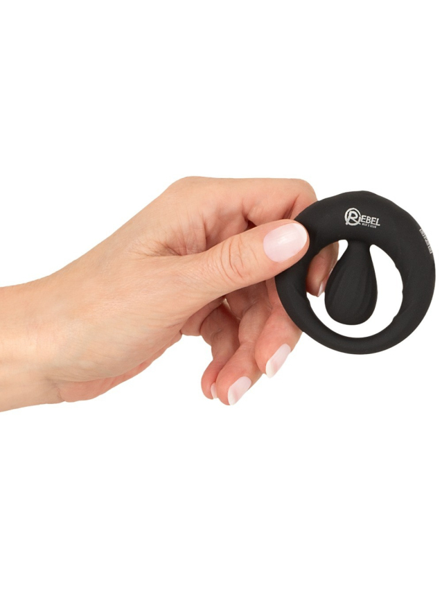 Anneau pénien avec stimulateur vibrant en silicone doux - vue 7