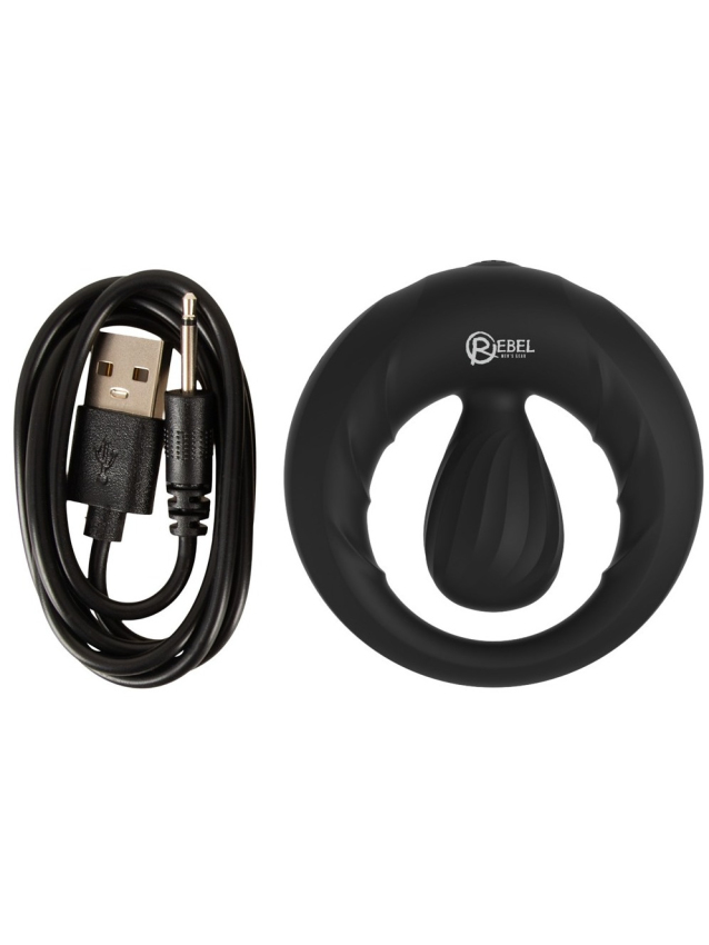 Anneau pénien avec stimulateur vibrant en silicone doux - vue 10