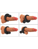 Anneau pénien avec stimulateur vibrant en silicone doux - vue 12