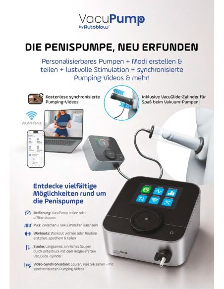 VacuPump pompe à vide électronique avec fonctions de stimulation variées