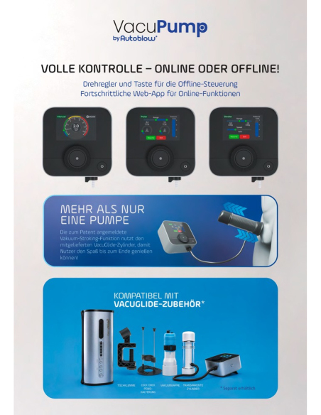 VacuPump pompe à vide électronique avec fonctions de stimulation variées