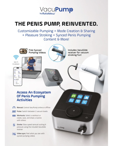 VacuPump pompe à vide électronique avec fonctions de stimulation variées