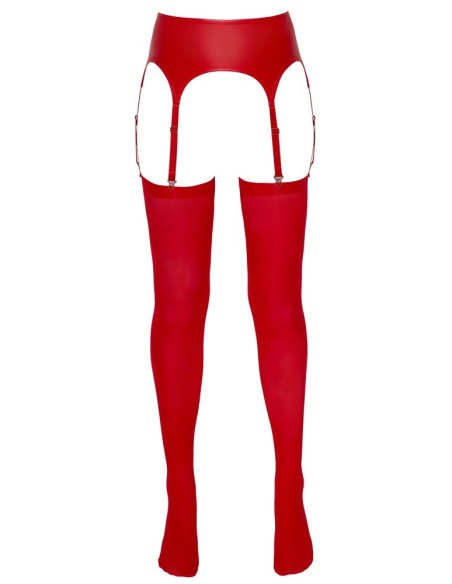 Ceinture porte-jarretelles avec bas rouges