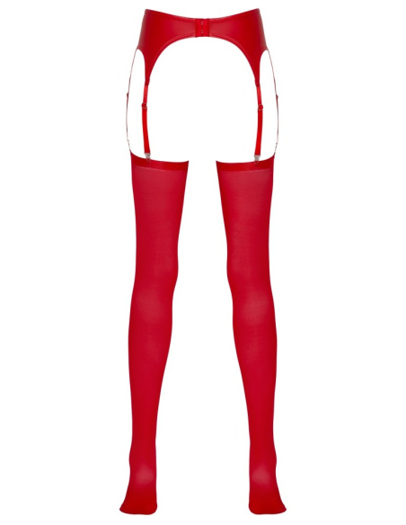 Ceinture porte-jarretelles avec bas rouges