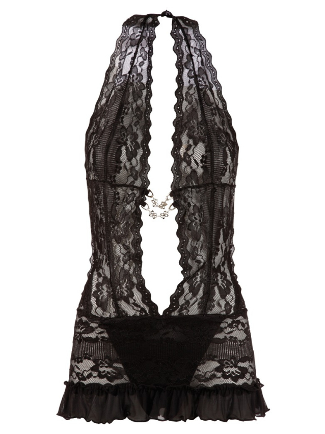 Robe en dentelle florale avec...