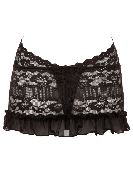 Robe en dentelle florale avec encolure halter et dos nu