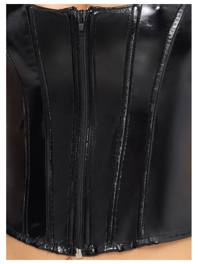 Ensemble corset et string en vinyle...