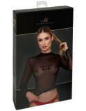 Top transparent en tulle doux à imprimé floqué - L, M, S, XL