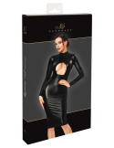 Robe midi moulante en Powerwetlook à manches longues - L, M, S, XL, XXL, XXXL