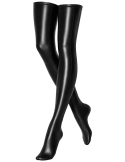Bas cuissardes effet wetlook couvrant le pied