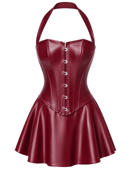 Robe courte corset bordeaux profond - L, M, S, XL, XXL, XXXL