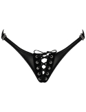 String en Powerwetlook à laçage avant et fermetures latérales amovibles - L, M, S, XL, XXL, XXXL