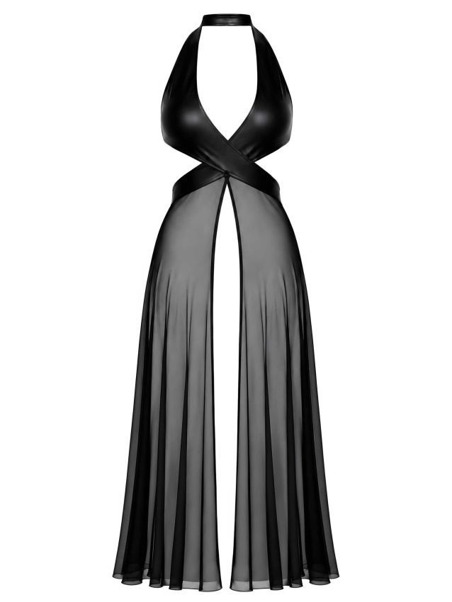 Robe longue dos-nu croisée avec jupe...