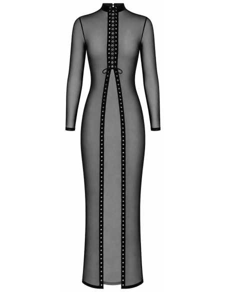 Robe longue en tulle à laçage intégral