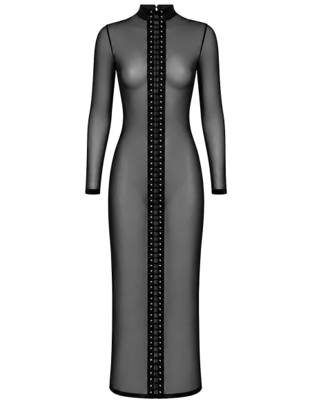 Robe longue en tulle à laçage intégral