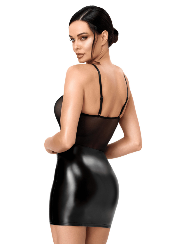 Robe courte à laçage intégral en...