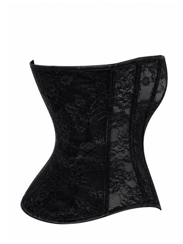 Corset sans bretelles en dentelle et...