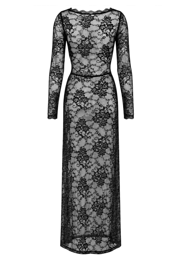 Robe longue en dentelle avec...