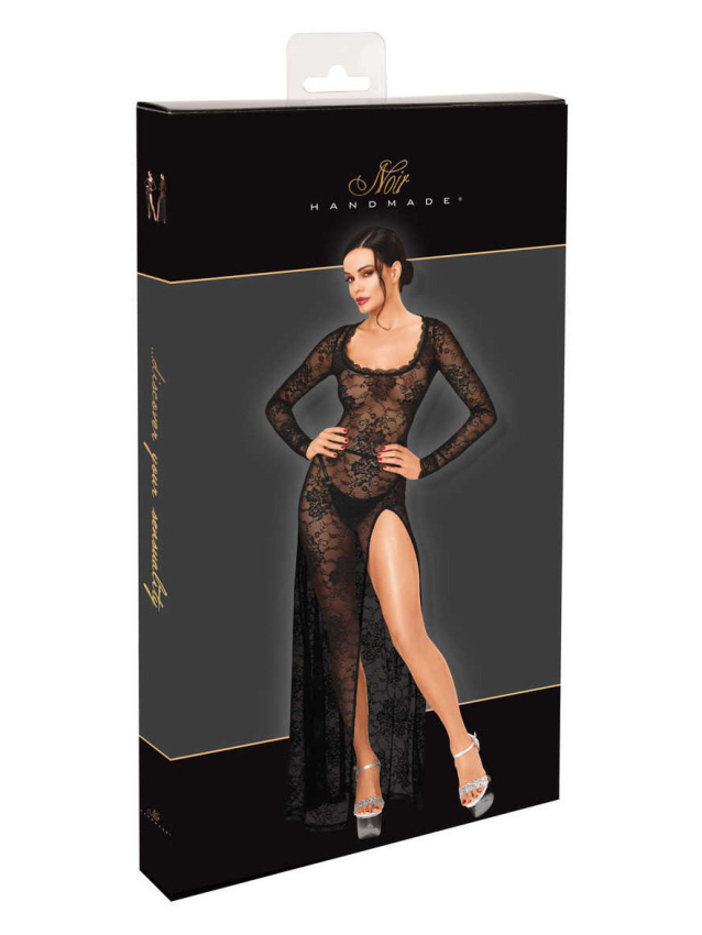 Robe longue en dentelle avec...