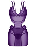 Nuisette violette avec string assorti