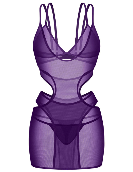 Nuisette violette avec string assorti