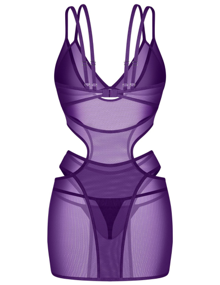 Nuisette violette avec string assorti
