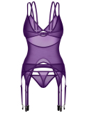 Ensemble corset et string violet