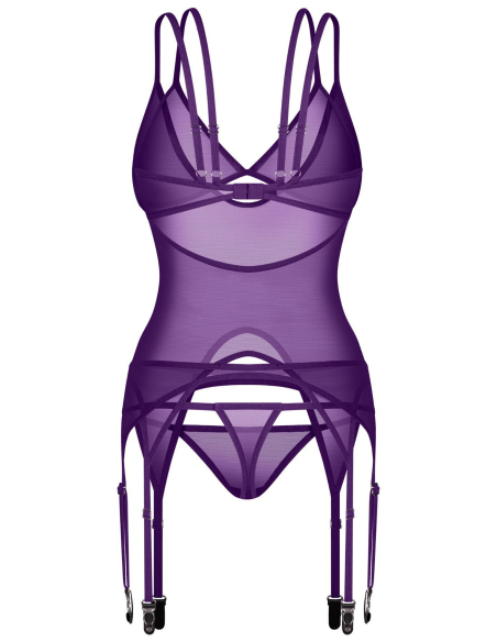 Ensemble corset et string violet