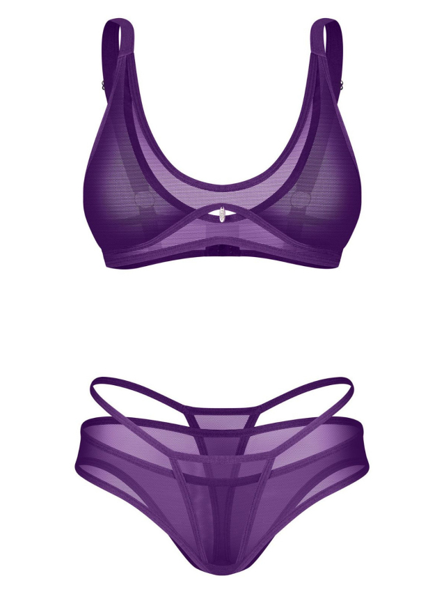 Ensemble lingerie 2 pièces violet