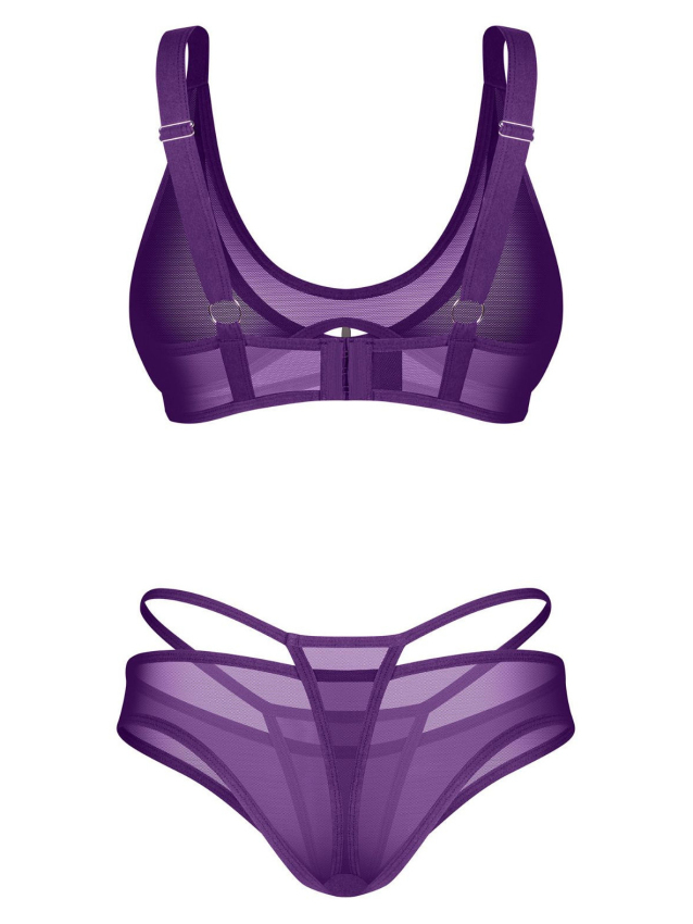 Ensemble lingerie 2 pièces violet