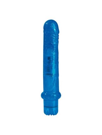 VIBRATOR JAMMY JELLY FRESH GLITTER BLEU
