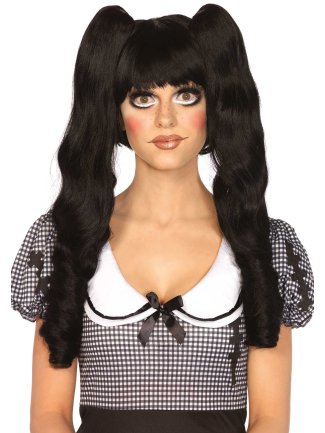 Perruque Noire de Poupée LegAvenue - 1